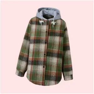 나인식스뉴욕 59 ㅣ 루즈핏 배색 체크 후드티 후드 후디 티셔츠 상의 긴팔 롱슬리브 셔츠 블라우스 NP4BA00