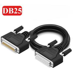 DB25 연장 코드 남성-남성-여성 25 핀 차폐 케이블 라인 병렬 포트 컴퓨터 프린터 용 직렬 데이터 와이어