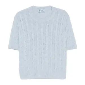 브레이디드 케이블 니트 크루넥 슬리브리스 티셔츠 P24H2Q15R2 F0013