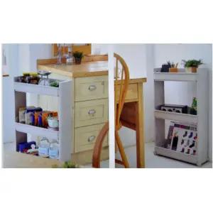 국산 주방 양념 틈새수납 트레이 슬림 3단 선반 18cm 인테리어 공간활용가구 베란다