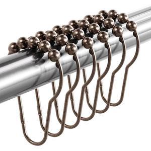 티탄커 샤워 커튼 고리, 욕실 샤워봉 샤워용 방수 금속 고리 - 커튼용 12개 세트, 브론즈