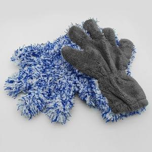 자동차 두꺼운 부드러운 극세사 워시 닦는 장갑, 양면 스크래치 방지 청소 바디 휠 액세서리