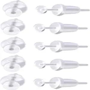 20GA 유연한 투명 금속 및 무 아크릴 리테이너 스터드 10개의 피어싱 올빼미 세트