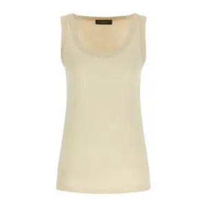 파비아나필리피 다이아몬드 스레드 리브 코튼 저지 탑 JED266F602L896 0145