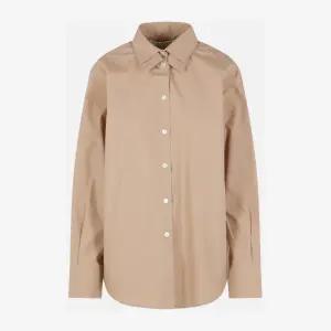 베이지 코튼 포플린 포인티드 칼라 셔츠 41819146 262