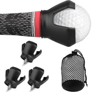 골프공 리트리버 3-프롱 피커 상부 그립버(스크류 포함), 퍼터 골프 액세서리용 볼 도구, 골퍼 아빠를 위한 훌륭한 선물 1 메쉬 백 포함(3팩)