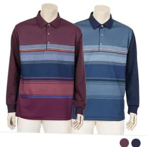 맨도매 카라티셔츠 남자티셔츠 긴팔 남자옷도매 맨즈도매 기모 리즈코 스트라이프 남성티셔츠 모이드