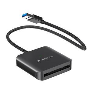 [미국배송] USB 3.0 및 USB-C가 장착된 드라이버 지니어스 CFAST 2.0 카드 리더 30CM/0.98피트 나일론 브레이드 케이블 전문 사진작가 비디오그래퍼용(메탈 HB083-A)