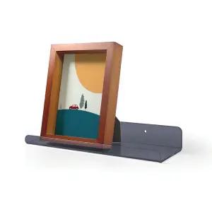 아크릴로 아크릴 무타공 선반 투명블랙 700x100mmS701B