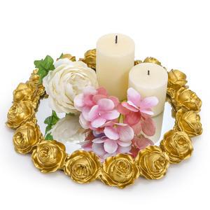 쥬코안 빈티지 골드 로즈 미러 배니티