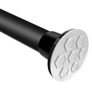 후플 헤비 듀티 텐션 커튼봉 102-120인치 1.27인치 직경의 드릴링 조절 가능한 샤워 창문 욕실 침실 파티오 렌터 친화적 미끄럼 방지 텔레스코핑 디자인 블랙