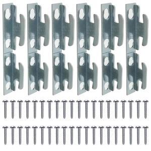 XJKJ 12 PCS 커튼봉 브래킷 커튼봉 하드웨어 브래킷 커튼봉 단일 브래킷 스프레더 벽 브래킷 후크 벽용 커튼봉 후크