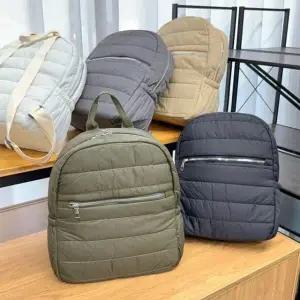 겨울가방 직장인가방 백팩 학생가방 학생 가방 베이직 무지 퀼팅 패딩백팩