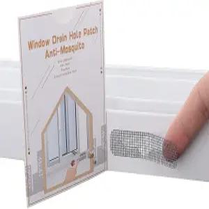 100PCS 회색 창문 울부짖음 구멍 커버 스크린 패치 도어 수리 키트 통기성 유리 섬유 메쉬 업그레이드