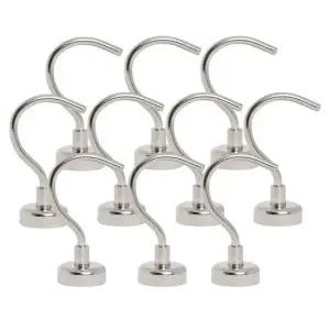 대왕 고리자석 후크 20mm 1SET(10P) 초강력 네오디움 자석 후크 현관자석 냉장고자석 현관걸이 고리