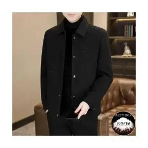 올요아 남자 키작남 하프 코트 기모 도톰 모직 칼라 자켓 가을 겨울 캐주얼 꾹4