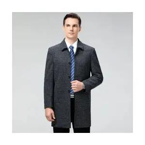 올요아 남자 키작남 하프 코트 캐시미어 가을 겨울 아빠 모직 재킷 보온 도톰 꾹4