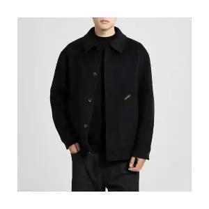 올요아 남자 키작남 하프 코트 울 양면 겨 핸드메이드 모직 꾹4