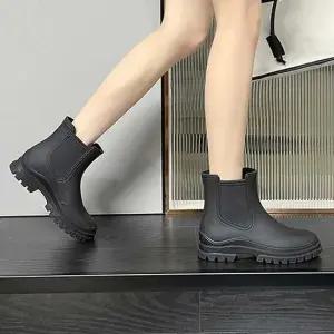 여자 봄 가을 비 예쁜 첼시 발목 장화 스타일 선물