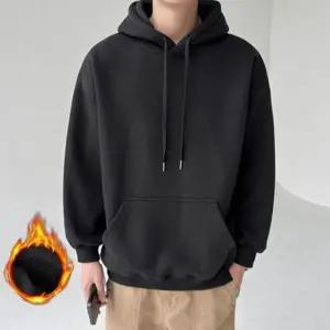 블랙 남녀공용후드티 후드티 기모후드티 베이직 겨울후드티 겨울용 기모 남녀공용 오버핏후드티