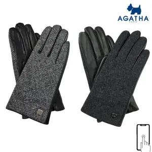 아가타 여성용 스마트터치 가죽장갑 WAGH312