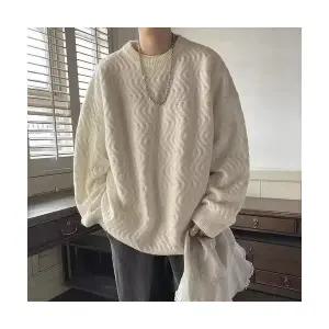 크리링 남성 남친 스웨터 라운드넥 가을 겨울 도톰 가디건 아우터 KKE4