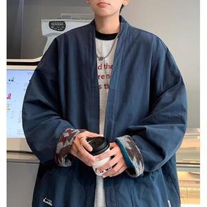 일본풍 가디건 에스닉 남녀공용 빅사이즈 싱글 리버서블 간절기 한텐 아우터