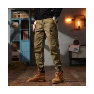 남성 캐주얼룩 카고 바지 추동 빈티지 아웃도어 캐주얼 DUCHI4