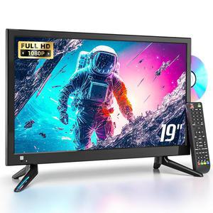 가정 주방 RV 캠퍼 또는 사무실용 HDMI USB 모니터와 함께 1081P LCD TV DVD 플레이어 콤보가 내장된 데소브리 19인치 TV