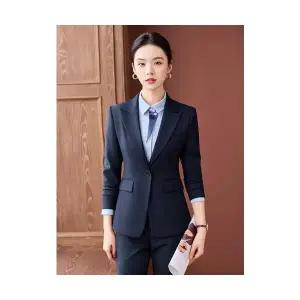 여자 정장세트 정장 코트 가을 겨울 공무원 시험 면접 전문 은행 매니저 바지 세트 BE4