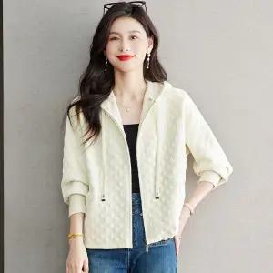 삐삐언니 여자 키작녀 간절기 후드 가디건 가을 니트 카디건 겨울 캐주얼 아우터 꾹4