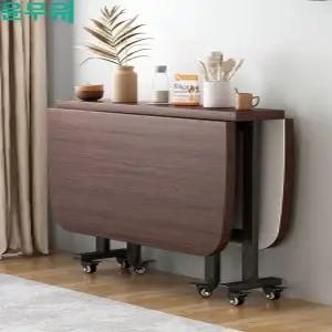 접이식 식탁테이블 바퀴달린 식탁 보조 공간활용 바퀴 가정용 테이블 폴딩 주방 간이 확장형