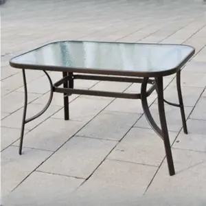 야외 강화유리 테이블 가정용 테라스 마당 안뜰 철제 발코니