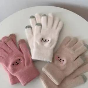 여성 여자 손워머 장갑 손가락 기모장갑 자전거장갑 털장갑 터치 핑크 스마트폰 커플장갑 방한장갑