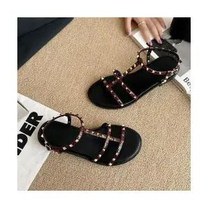 여자 스트랩 샌들 슈즈 +여름 플랫 폼 오픈토 BE5