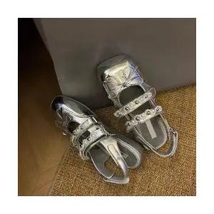 여자 스트랩 샌들 슈즈 속정 드림스타월 플랫 메리제인 봄 백팩 (3) BE5