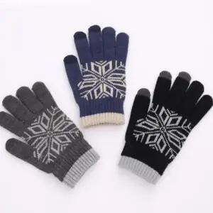 스마트폰장갑 방한장갑 눈꽃 터치 장갑 터치장갑 세손가락 겨울장갑 공용 도톰 기모 남여