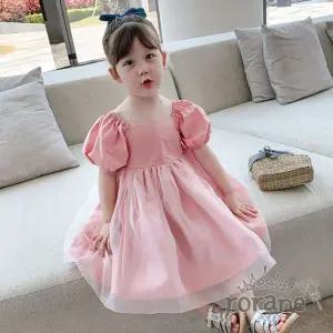 유아 핑크 쉬폰 원피스