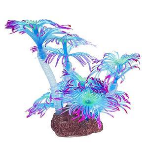 Ldbuejiaja 실리콘 산호 장식 수족관 5.5x3.5x5.5 인치 인공 물고기 수조 바위 작은