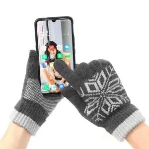 두뚬한겨울장갑 겨울장갑 남여공용 스마트폰 패션장갑 방한장갑 터치 니트장갑 따뜻한장갑 눈꽃