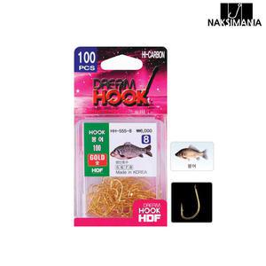 HDF 드림훅 붕어 금색 100개입 덕용 민물바늘 HH-555 금침