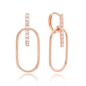 [새미쥬얼리]14k 클립큐빅 프레임 원터치 귀걸이