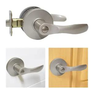 2-2 공구생활 국산 레버형 도어락 852 퍼스트 욕실용 화장실 방문 손잡이 문고리