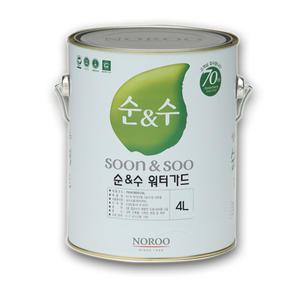 노루페인트 친환경 내부용 수성페인트 순앤수 워터가드 4L 백색