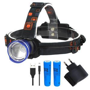 엘마운틴 광각 LED 헤드랜턴+3000mah 배터리 2개 / 낚시 해루질 등산 캠핑