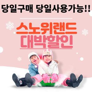 [당일가능 문자전송] 홍천 비발디파크 스노위랜드 종일권