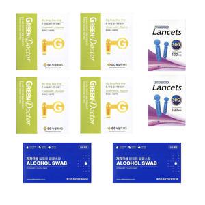 녹십자 그린닥터 혈당시험지 혈당측정검사지 200매+채혈침200개+알콜솜200매 -  27년 12월