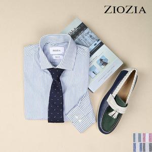 [지오지아] 와이드 카라 멜란지 드레스 셔츠 II (AEB1WD1103_B)