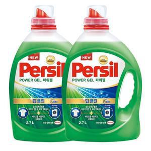퍼실 딥클린 플러스 파워젤 일반용 듀얼겸용 2.7L 2개