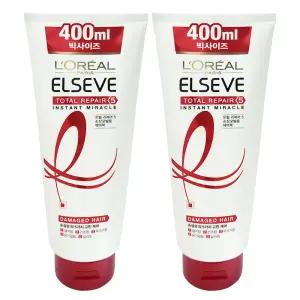 로레알 토탈리페어5 인스턴트 미라클 헤어팩 400ml 2개